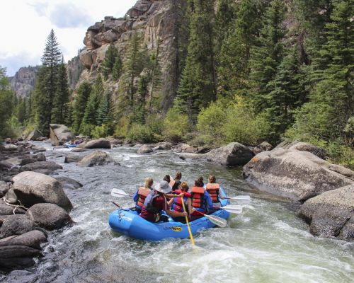 Whitewater rafting on the Taylor River near Almont, Colorado.